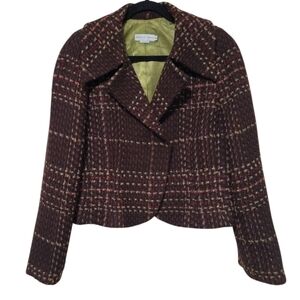 Garfield & Marks Wing Collar Jacket - 14 - Brown/Multi - Pre-Owned